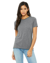 Womens Relaxed Fit Triblend Jersey Crew Neck Short sleeve-unh