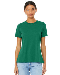 Womens Relaxed Fit Triblend Jersey Crew Neck Short sleeve-unh