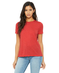 Womens Relaxed Fit Triblend Jersey Crew Neck Short sleeve-unh