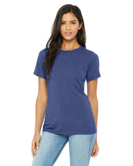 Womens Relaxed Fit Triblend Jersey Crew Neck Short sleeve-unh