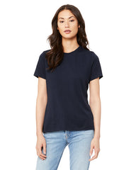 Womens Relaxed Fit Triblend Jersey Crew Neck Short sleeve-unh