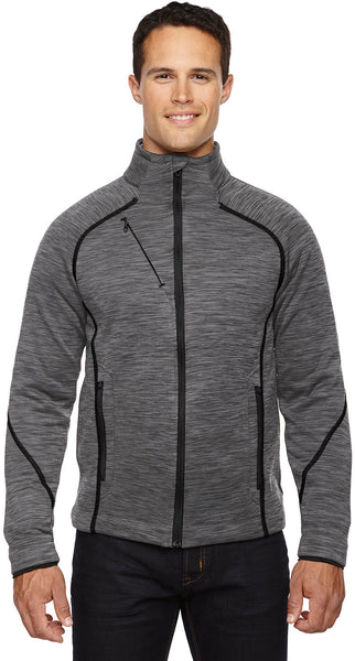 North End Sport Red Mens Flux Mélange Bonded Fleece Jacket