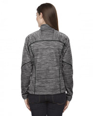 North End Sport Red Ladies' Flux Mélange Bonded Fleece Jacket