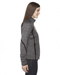 North End Sport Red Ladies' Flux Mélange Bonded Fleece Jacket