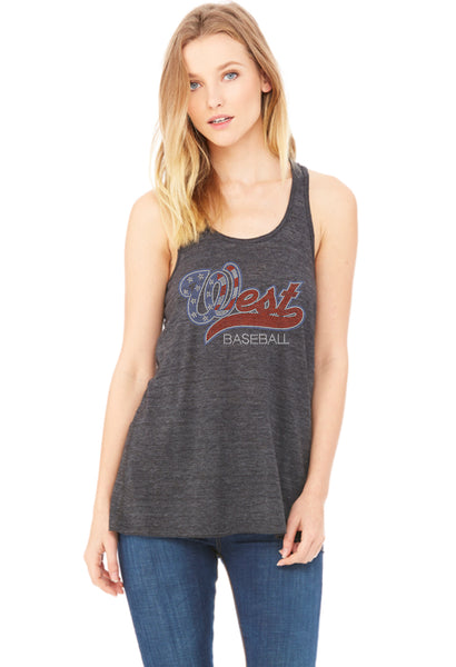 Women's Flowy Racerback Tank-bW