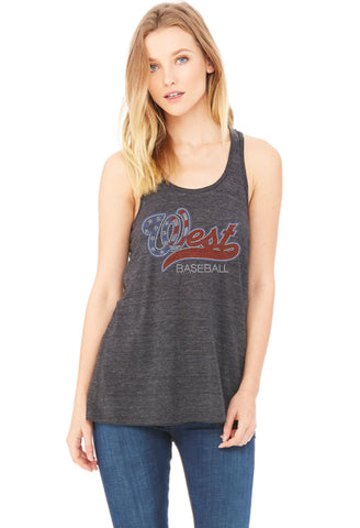 Women's Flowy Racerback Tank-bW