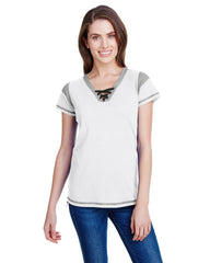 Ladies' Gameday Lace Up T-Shirt-cc