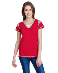 Ladies' Gameday Lace Up T-Shirt-Edison