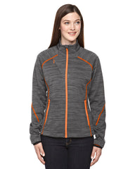 North End Sport Red Ladies' Flux Mélange Bonded Fleece Jacket