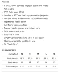 Girls Fine Jersey Tee-SD