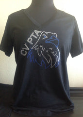 Women Slub Jersey V-Neck Short Sleeve-CvPTA