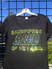 Women's Slub Jersey V Neck-sand