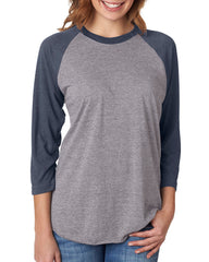 Unisex Triblend 3/4-Sleeve Raglan-unh