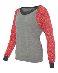 Ladies' Printed Eco-Jersey Slouchy Pullover