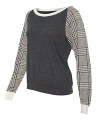 Ladies' Printed Eco-Jersey Slouchy Pullover