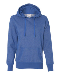 Women's Glitter French Terry Hooded Pullover-Bk
