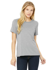 Womens Relaxed Fit Triblend Jersey Crew Neck Short sleeve-cc