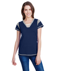 Ladies' Gameday Lace Up T-Shirt-cc