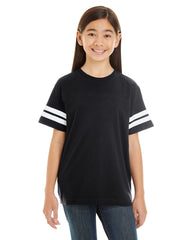 Youth Football V-Neck Fine Jersey Tee-UNH