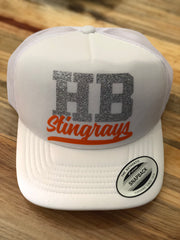 Curved Visor Foam Trucker with White Front Panel
