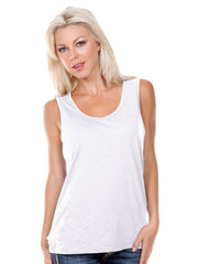 Women Slub Jersey Scoop Neck Tank-sc