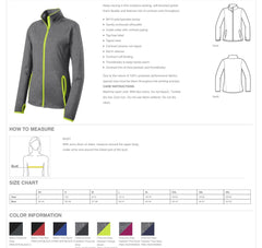 Ladies Sport-Wick stretch contrast full zip jacket-RP