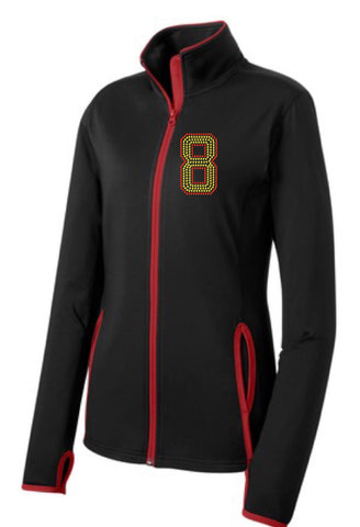 Ladies Sport-Wick stretch contrast full zip jacket-EHS