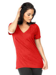 Women's Slub Jersey V Neck-holidays