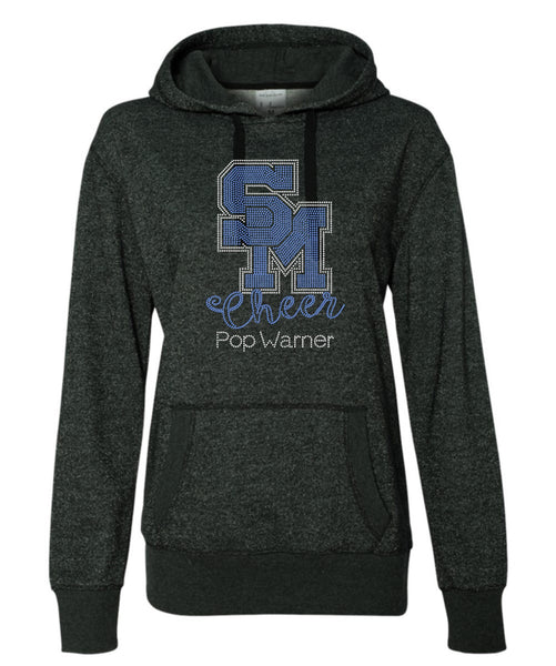 Women's Glitter French Terry Hooded Pullover-sm