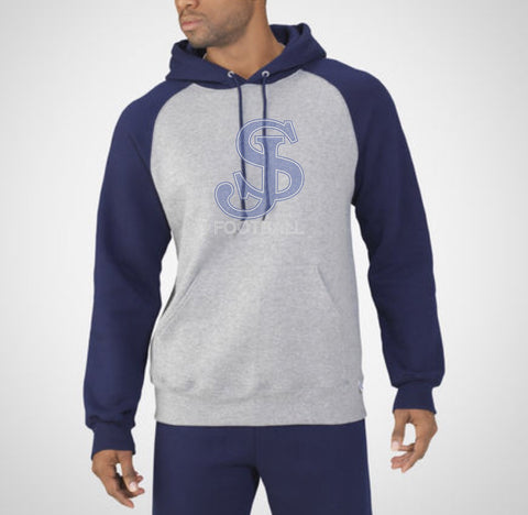 UNISEX Dri Power® Colorblock Raglan Hooded Pullover Sweatshirt