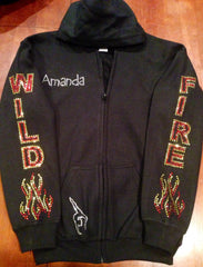 Unisex Full-Zip Hooded Sweatshirt-wildfire